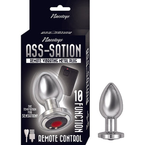 Ass Sation Remote Vibrating Butt Plug Silver-Katys Boutique