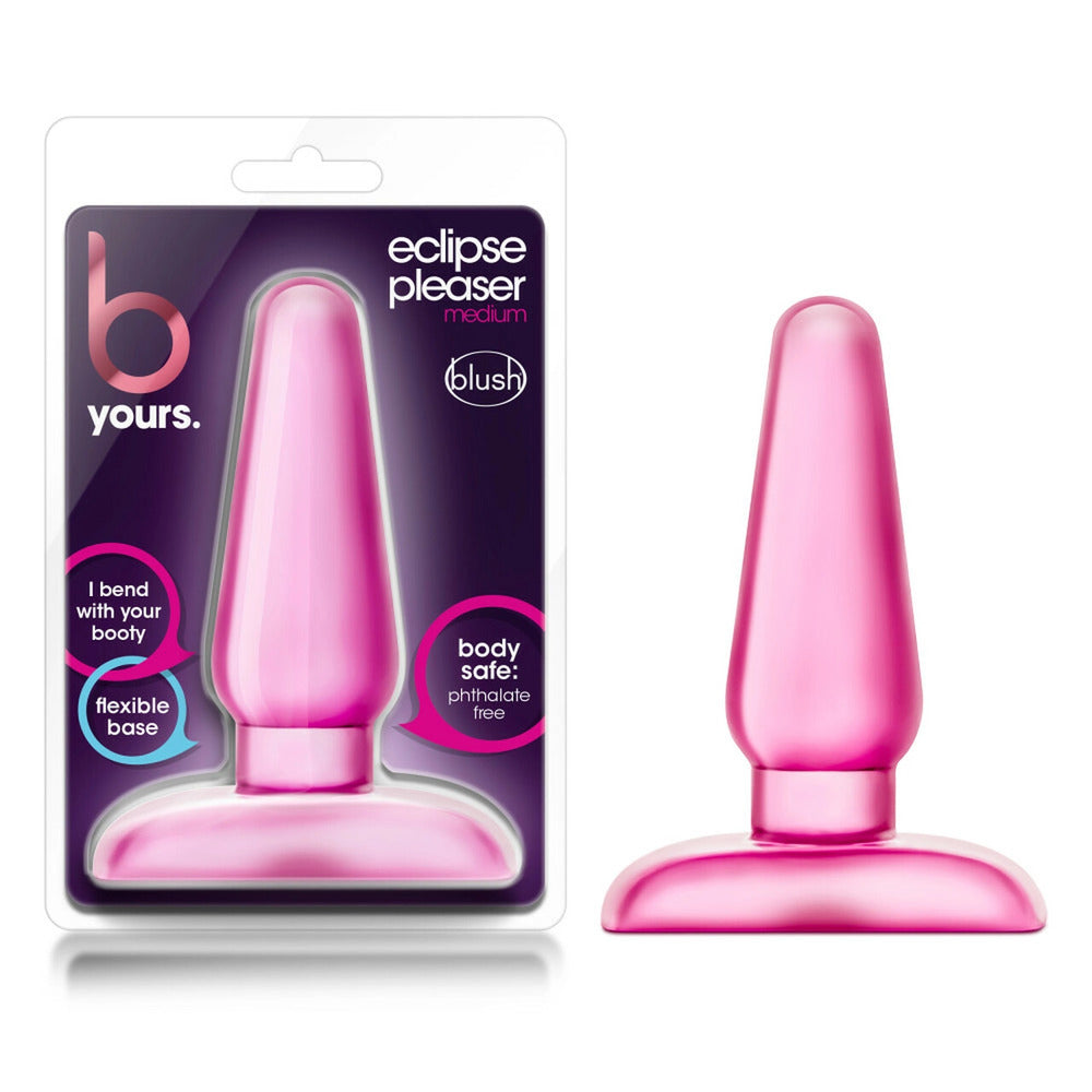 B Yours Eclipse Anal Pleaser Butt Plug Medium Pink-Katys Boutique