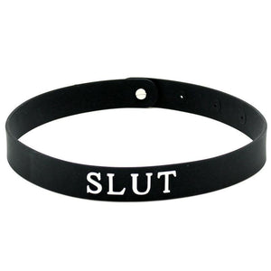 Black Silicone Slut Collar-Katys Boutique