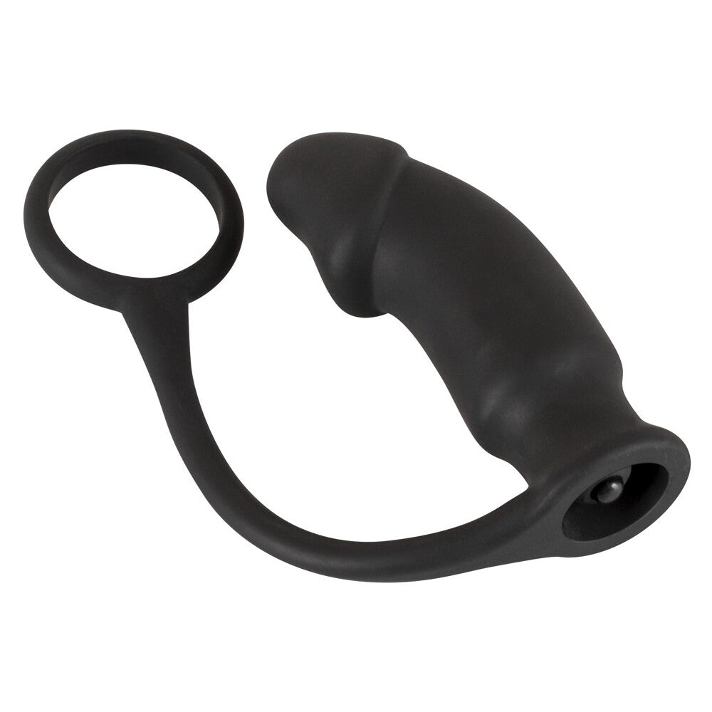 Black Velvets Vibrating Anal Plug And Cock Ring-Katys Boutique