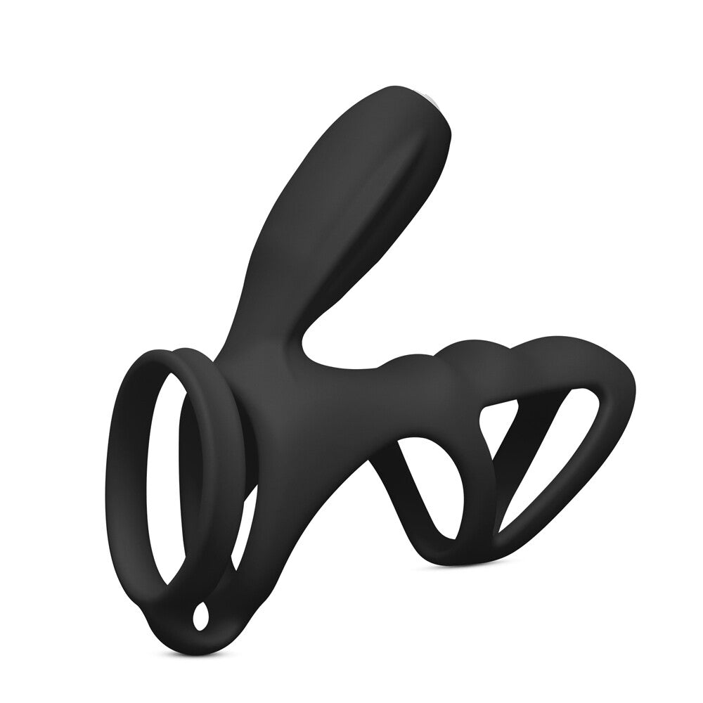 Cockring and Clit Vibrator Black-Katys Boutique