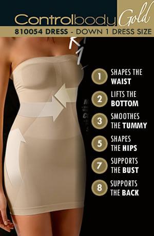 Control Body 810054 Strapless Shaping Dress Skin-Katys Boutique