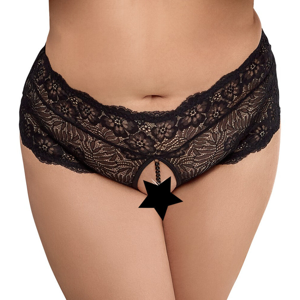 Cottelli Curves Panties With Pearl Chain-Katys Boutique