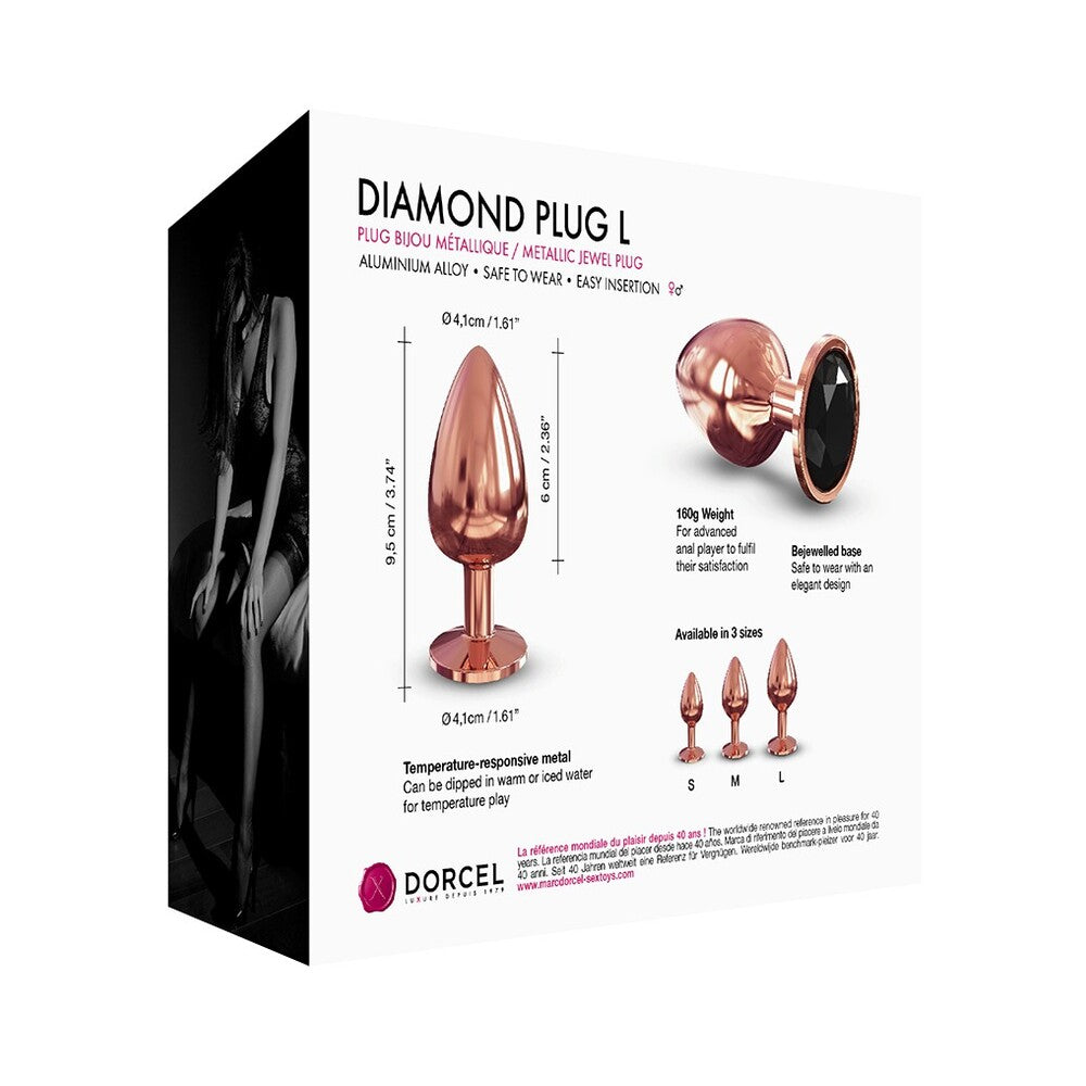 Dorcel Diamond Butt Plug Rose Gold Large-Katys Boutique