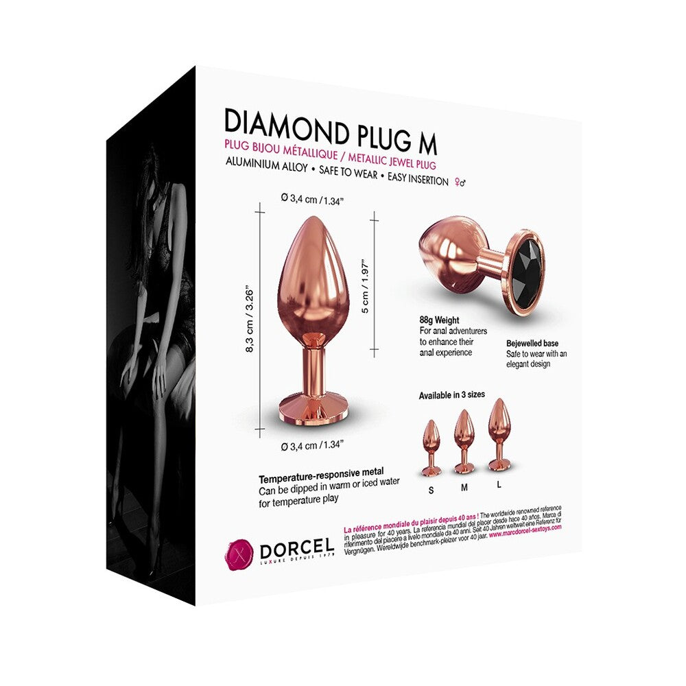 Dorcel Diamond Butt Plug Rose Gold Medium-Katys Boutique