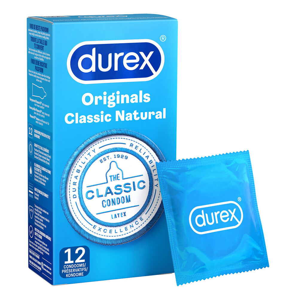 Durex Originals Classic Natural Condoms 12 Pack-Katys Boutique