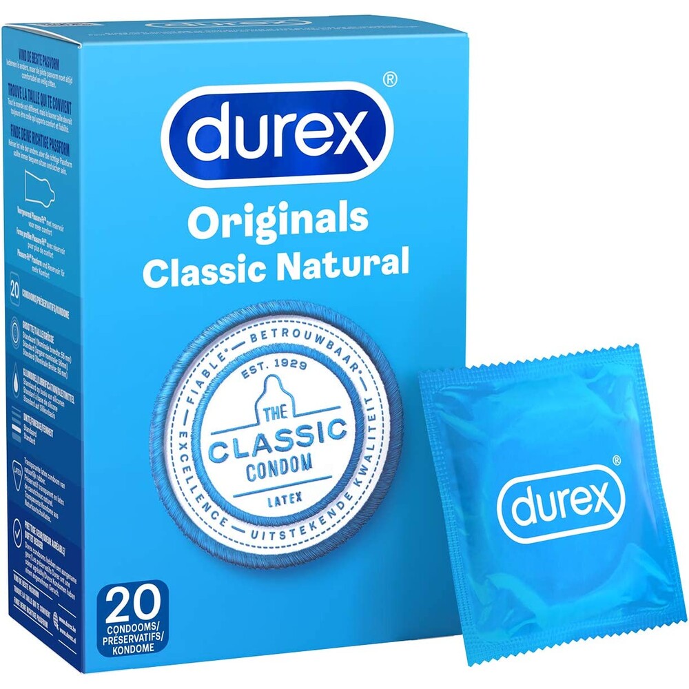 Durex Originals Classic Natural Condoms 20 Pack-Katys Boutique