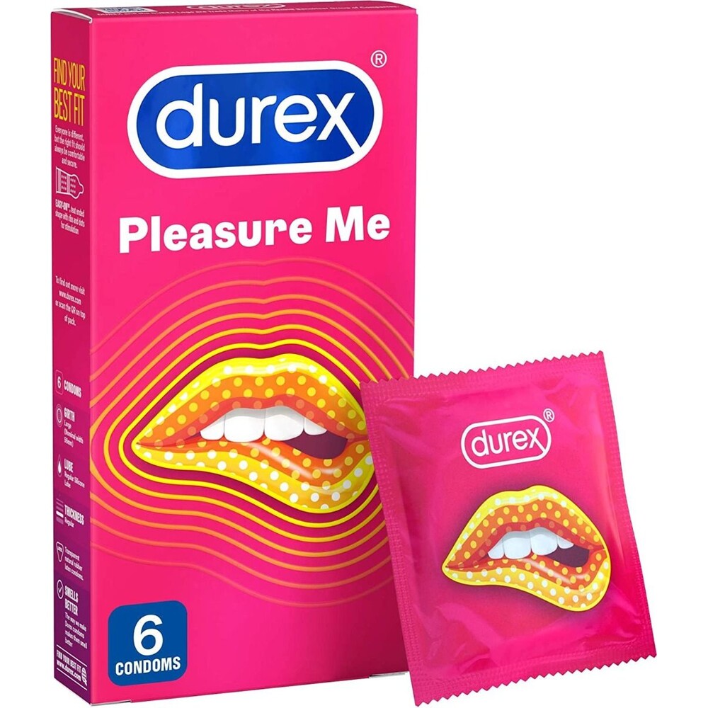 Durex Pleasure Me Ribbed And Dotted Condoms 6 Pack-Katys Boutique