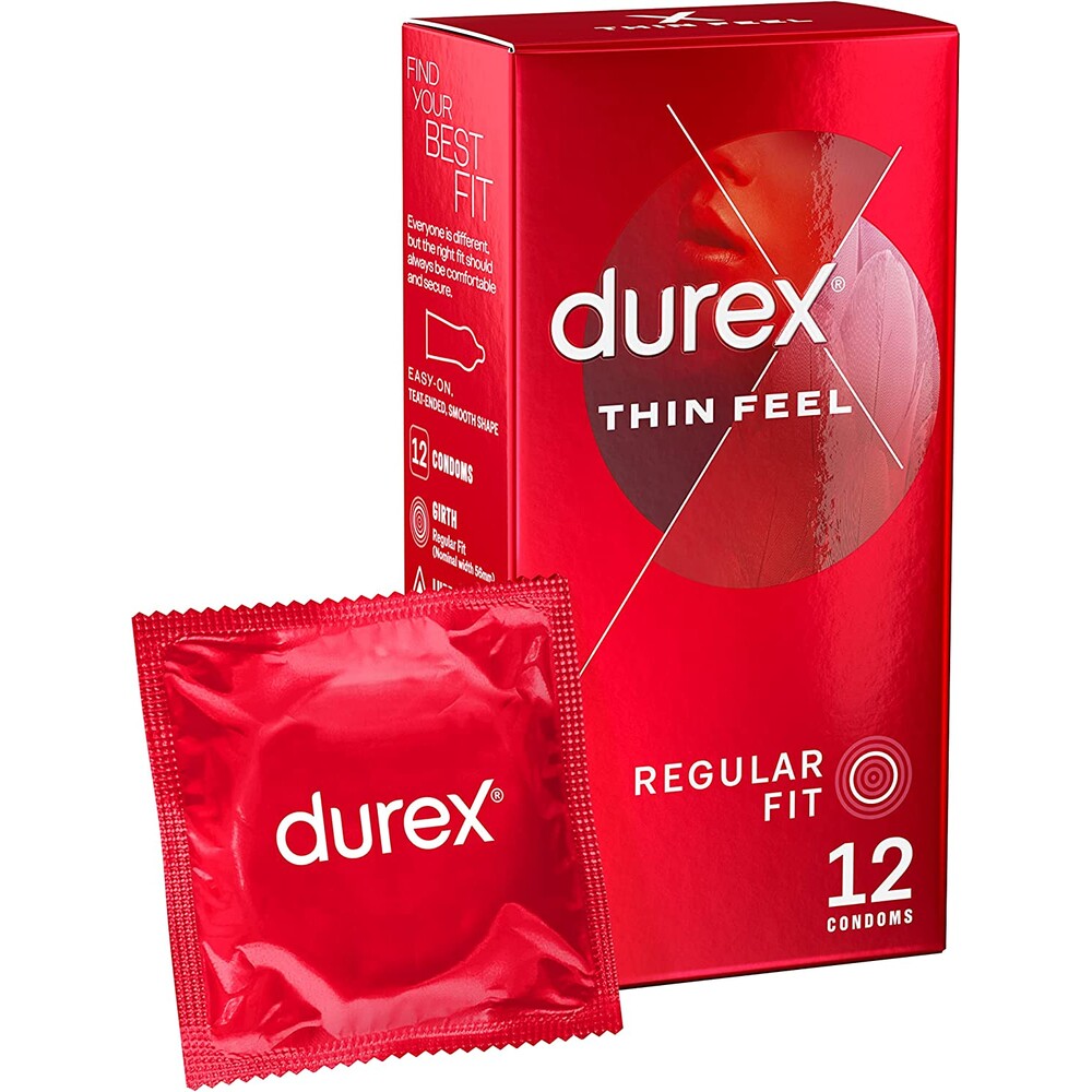 Durex Thin Feel Regular Fit Condoms 12 Pack-Katys Boutique