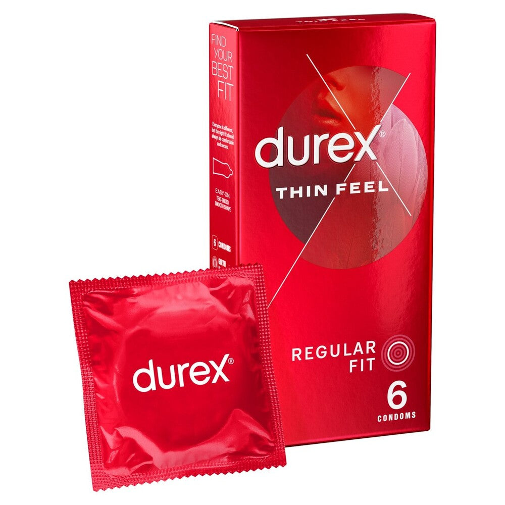 Durex Thin Feel Regular Fit Condoms 6 Pack-Katys Boutique