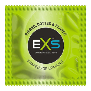EXS Comfy Fit Ribbed and Dotted Condoms 12 Pack-Katys Boutique