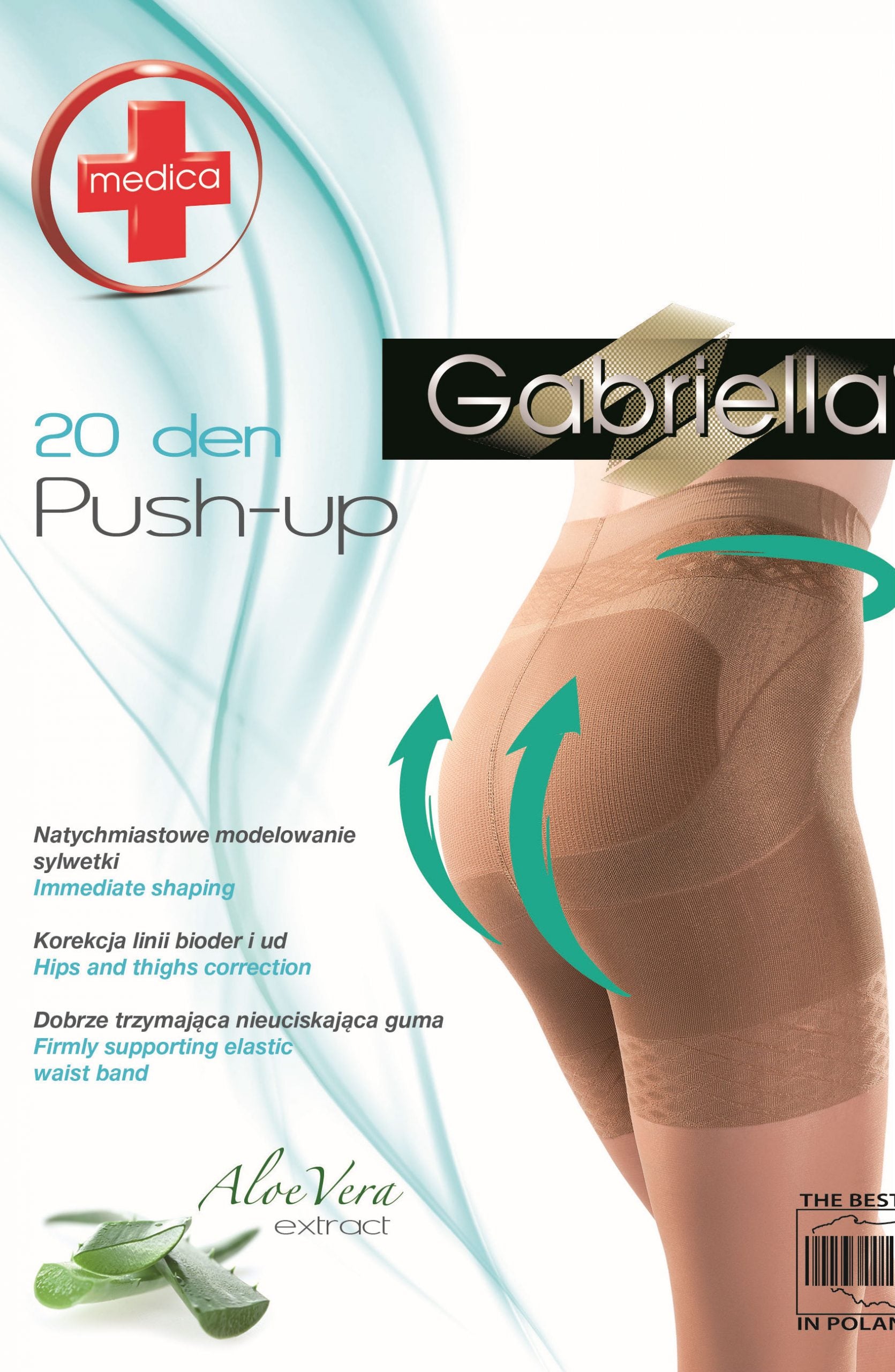 Gabriella Classic Push Up 127 Tights Beige-Katys Boutique