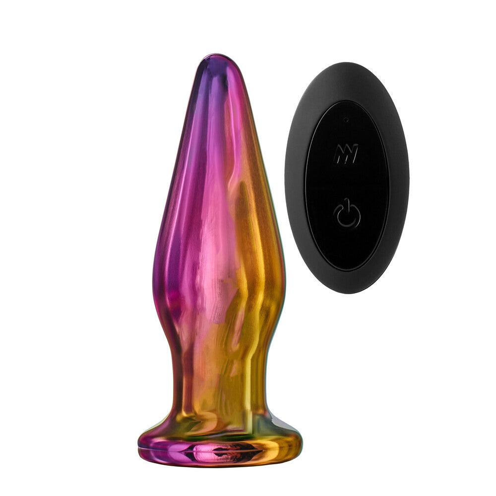 Glamour Glass Remote Control Tapered Butt Plug-Katys Boutique