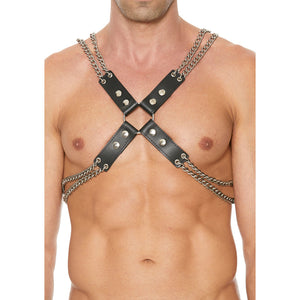 Heavy Duty Leather And Chain Body Harness-Katys Boutique