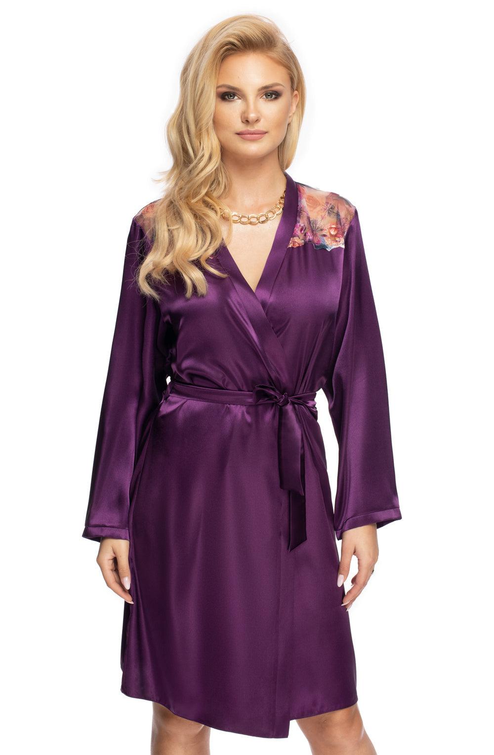 Irall Shelby Dressing Gown Purple-Katys Boutique