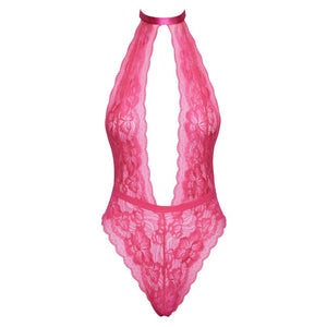 Kissable Halterneck Lace Body Pink-Katys Boutique