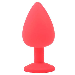 Large Red Jewelled Silicone Butt Plug-Katys Boutique
