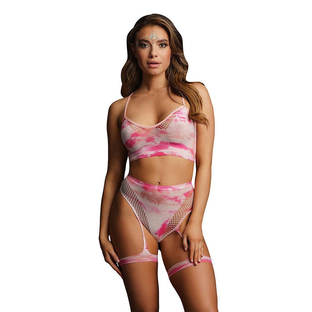 Le Desir Bliss Tie Dye 2 Piece Set With Garters UK 6 to 14-Katys Boutique