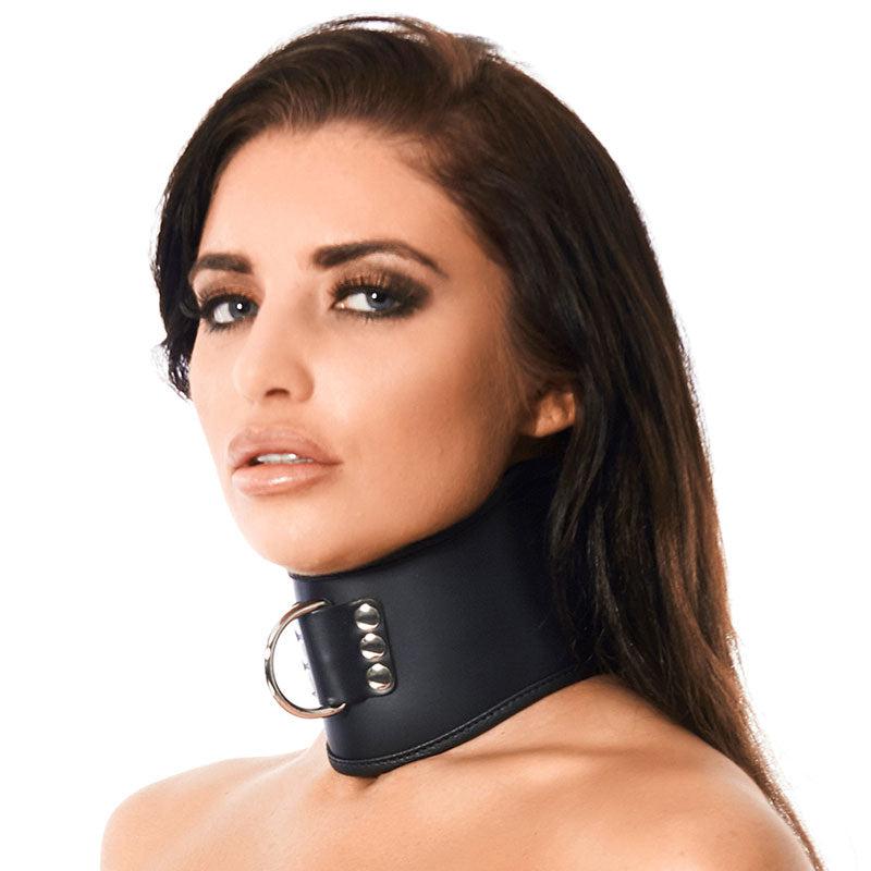 Leather Collar With Padlock-Katys Boutique