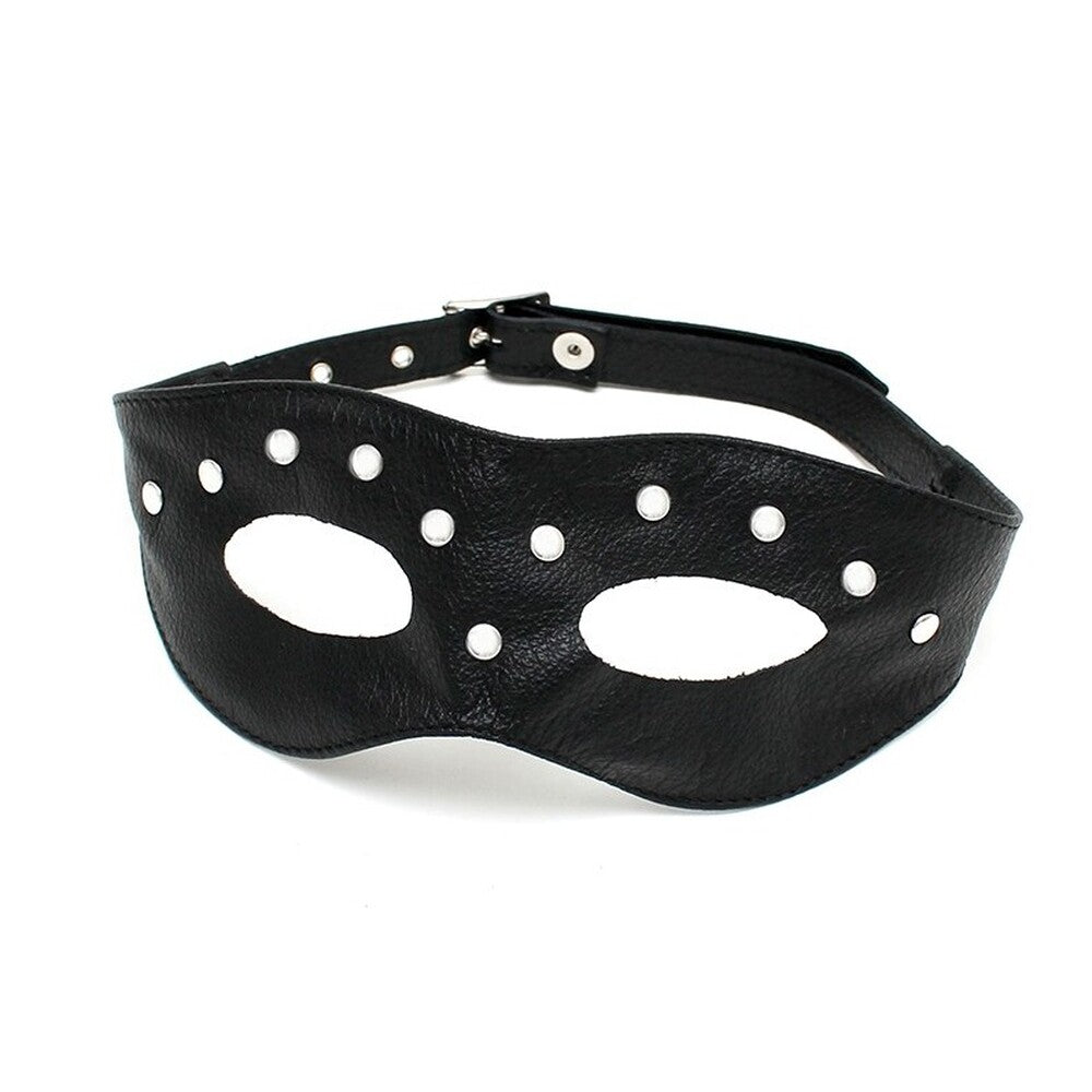 Leather Open Eye Mask With Rivets-Katys Boutique