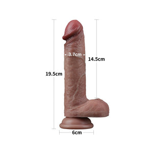Lovetoy Dual Layered Silicone Dildo 7.5 Inches-Katys Boutique