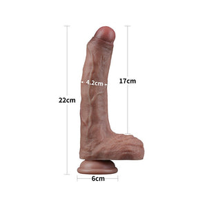 Lovetoy Dual Layered Silicone Dildo 8.5 Inches-Katys Boutique