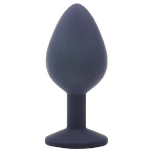 Medium Black Jewelled Silicone Butt Plug-Katys Boutique