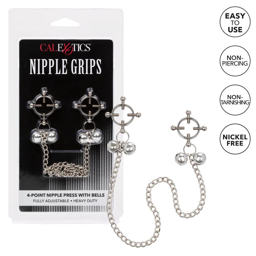 Nipple Grips 4 Point Nipple Press With Bells-Katys Boutique