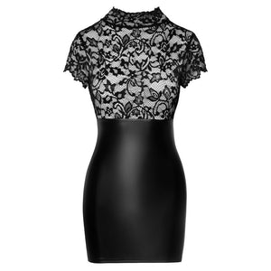 Noir Lace Mini Dress-Katys Boutique