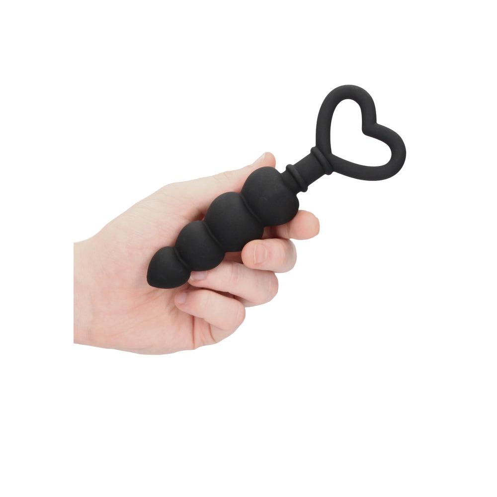 Ouch Silicone Anal Love Beads Black-Katys Boutique
