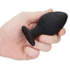Ouch Silicone Swirled Butt Plug Set Black-Katys Boutique
