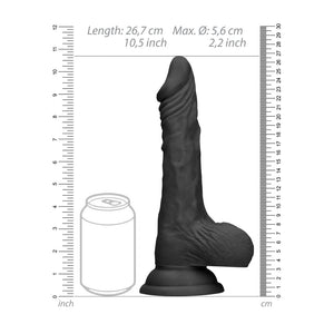 RealRock 10 Inch Dong With Testicles Black-Katys Boutique