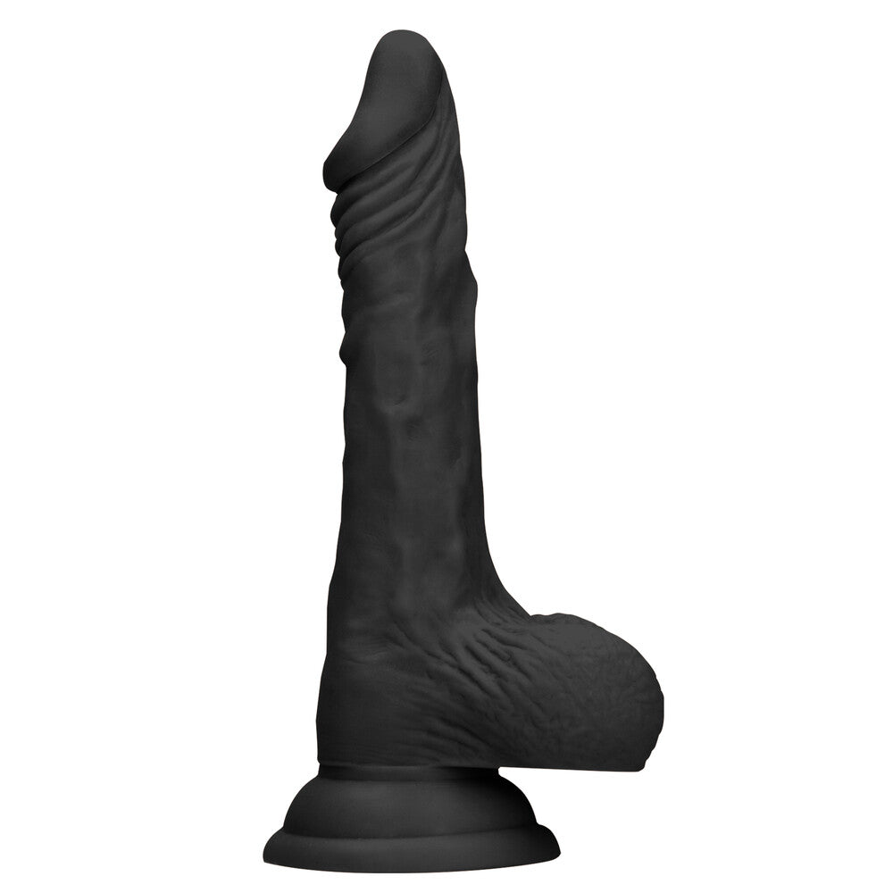 RealRock 10 Inch Dong With Testicles Black-Katys Boutique