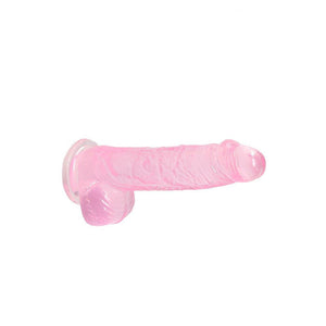 RealRock 6 Inch Pink Realistic Crystal Clear Dildo-Katys Boutique