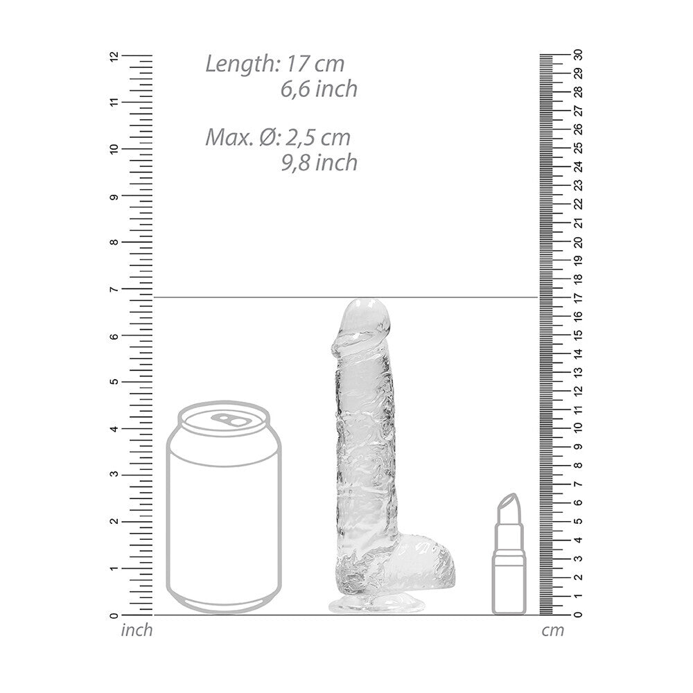 RealRock 6 Inch Transparent Realistic Crystal Clear Dildo-Katys Boutique