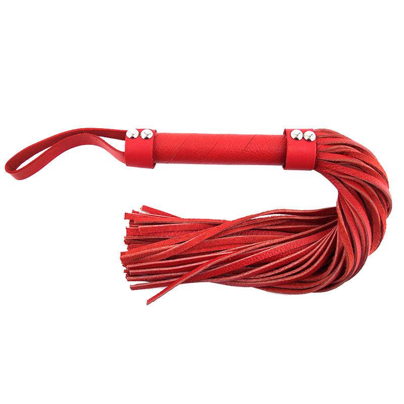 Rouge Garments Red Leather Flogger-Katys Boutique