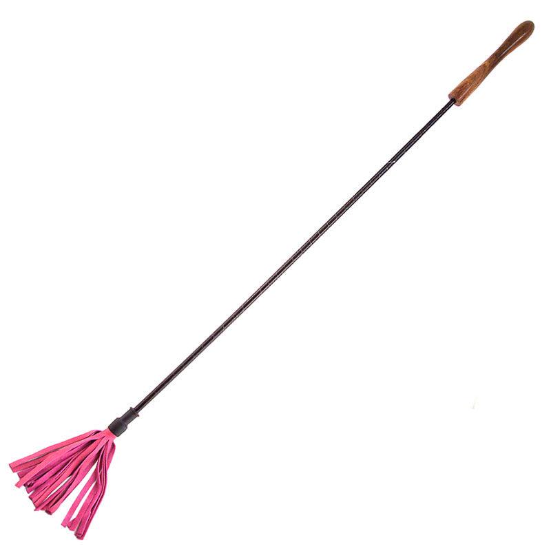 Rouge Garments Riding Crop With Wooden Handle Pink-Katys Boutique