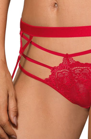 Roza Cyria Red Suspender Belt-Katys Boutique