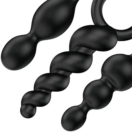 Satisfyer Booty Call Set Of 3 Black Anal Plugs-Katys Boutique