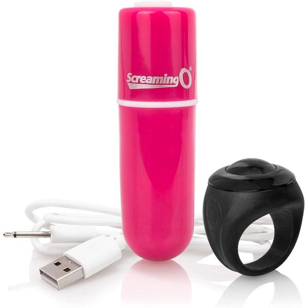 Screaming O Charged Vooom Pink Remote Control Bullet Vibe-Katys Boutique