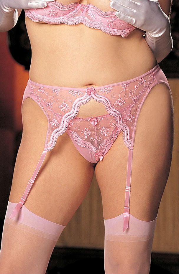 Shirley Of Hollywood X622 Pink Garter Belt-Katys Boutique