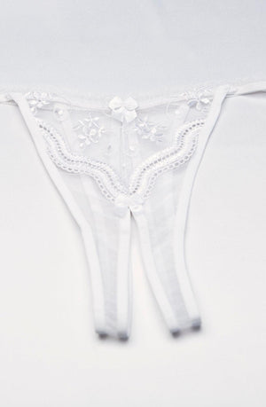Shirley Of Hollywood 10 Thong White-Katys Boutique