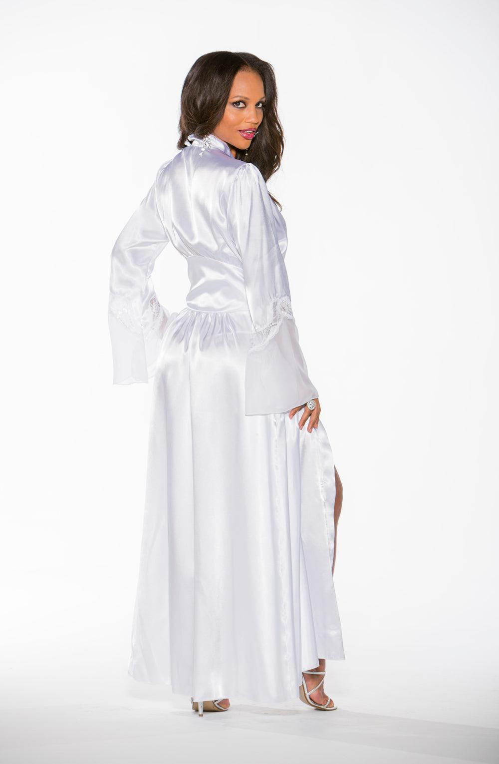 Shirley Of Hollywood 20559 Long Robe White-Katys Boutique