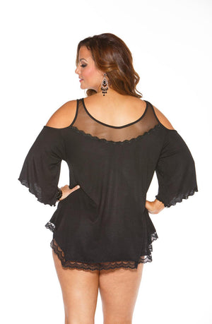 Shirley Of Hollywood X3257 Sleepshirt Black-Katys Boutique