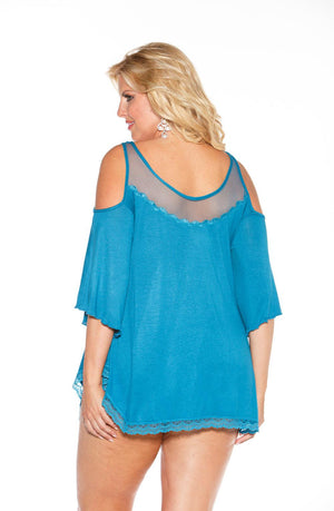 Shirley Of Hollywood X3257 Sleepshirt Sapphire-Katys Boutique