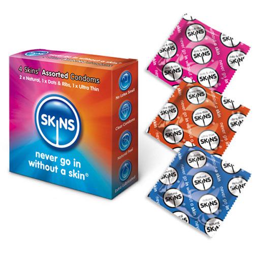 Skins Condoms Assorted 4 Pack-Katys Boutique