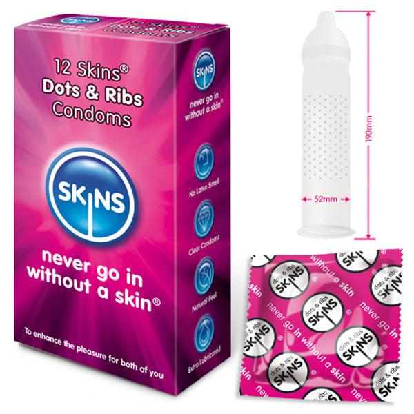 Skins Condoms Dots And Ribs 12 Pack-Katys Boutique