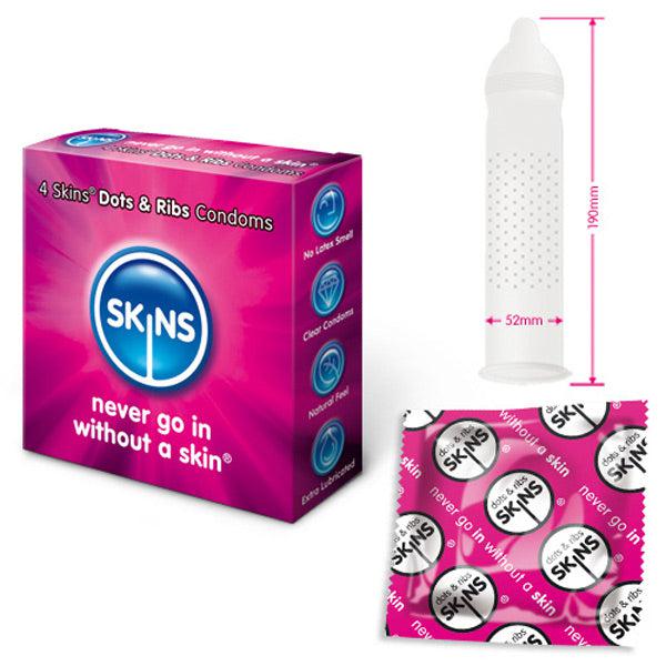 Skins Condoms Dots And Ribs 4 Pack-Katys Boutique