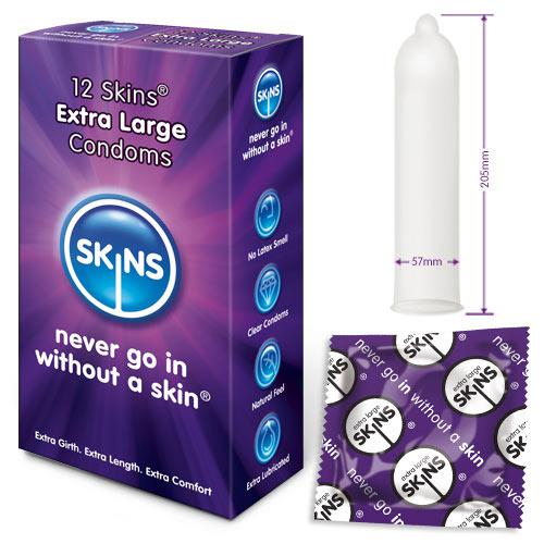 Skins Condoms Extra Large 12 Pack-Katys Boutique
