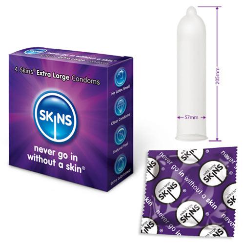 Skins Condoms Extra Large 4 Pack-Katys Boutique